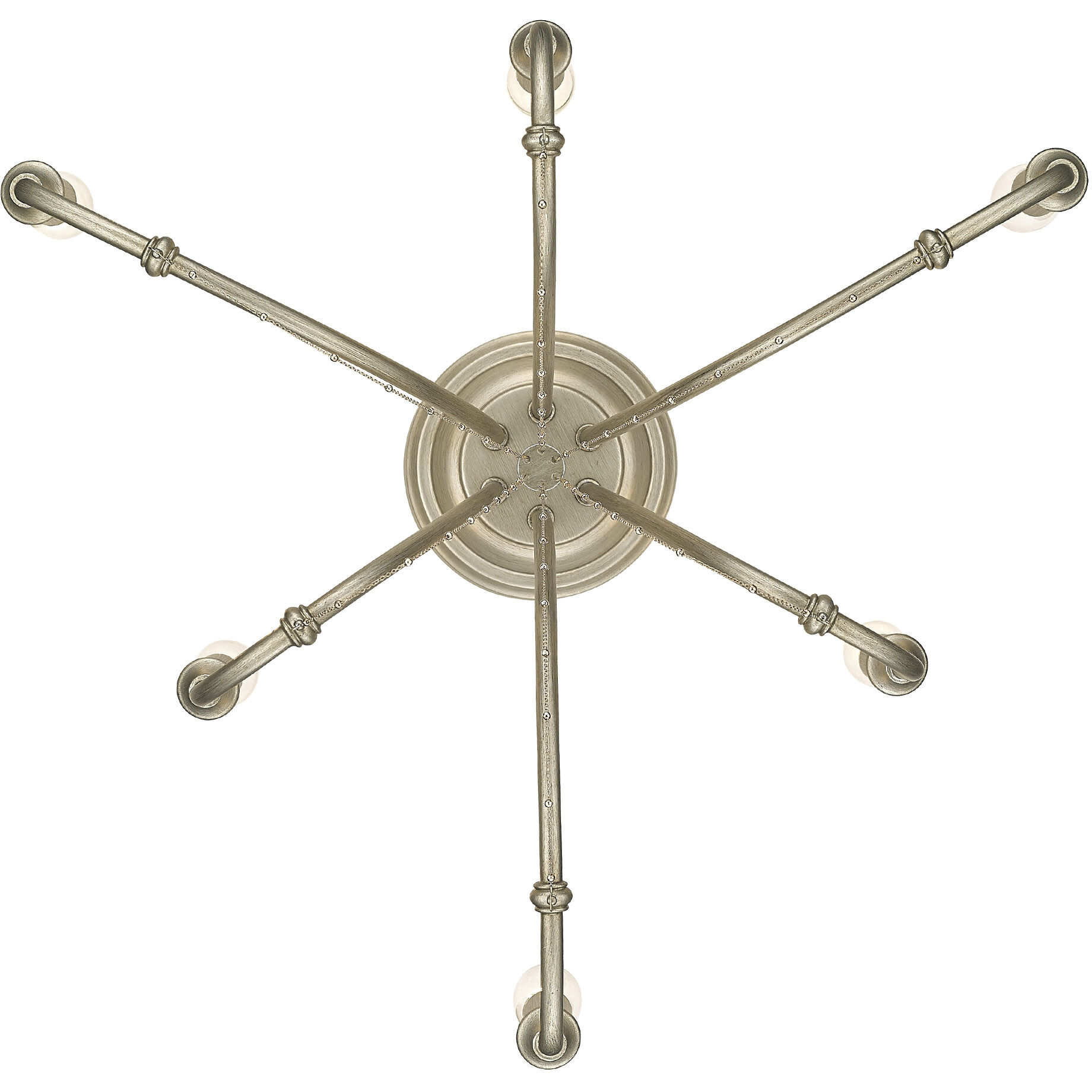 Kamila 6 Light 21 inch White Gold Semi-flush Ceiling Light